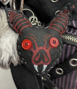 A bat stuffy made by Alessandra.